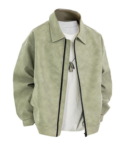 [Branded stock clearance] Autumn and winter cotton retro leather flight jacket for men - MYSTERYBOXS