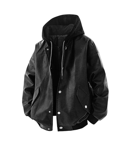 [Branded stock clearance] Autumn and winter cotton retro leather flight jacket for men - MYSTERYBOXS