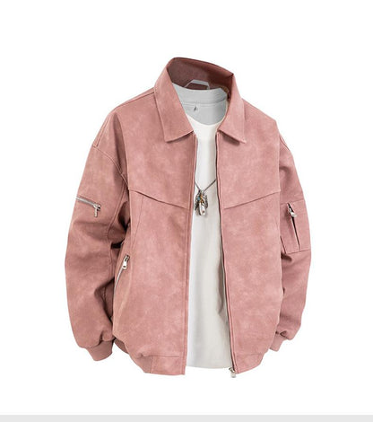 [Branded stock clearance] Autumn and winter cotton retro leather flight jacket for men - MYSTERYBOXS