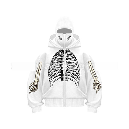 Ninja mask double hooded unique design hooded sweatshirt - MYSTERYBOXS