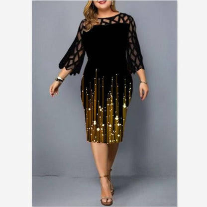 Plus Size Pang-party Dress - MYSTERYBOXS