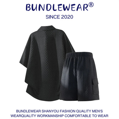 Men's Summer Waffle Suit - MYSTERYBOXS