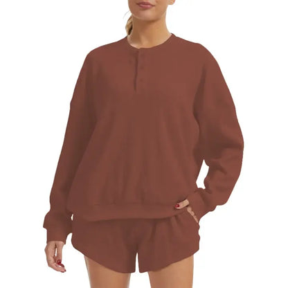 Women's Loose Waffle Knit Set