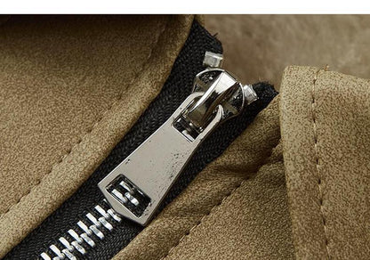 [Branded stock clearance] Autumn and winter cotton retro leather flight jacket for men - MYSTERYBOXS