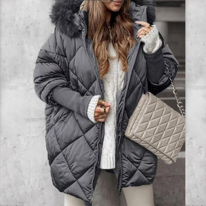 [Autumn-Winter Special] Women's Patchwork Knit Sleeve Mid-Length Parka - MYSTERYBOXS