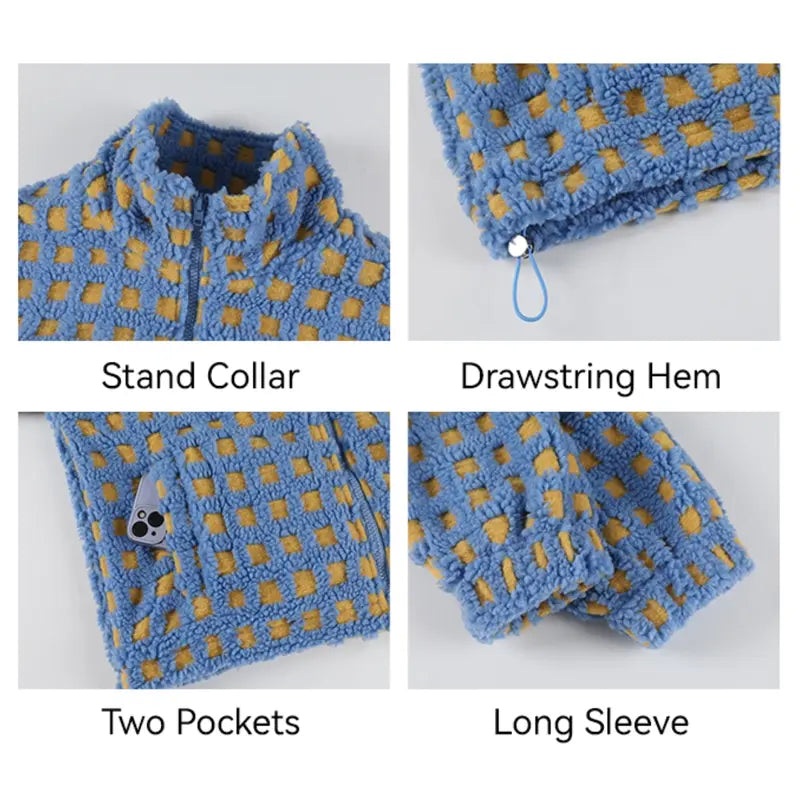 Women’s Plaid Fleece Sherpa Jacket