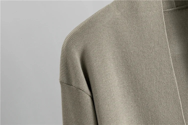 Turtle Neck Knit Tank 3-Piece Cardigan Set