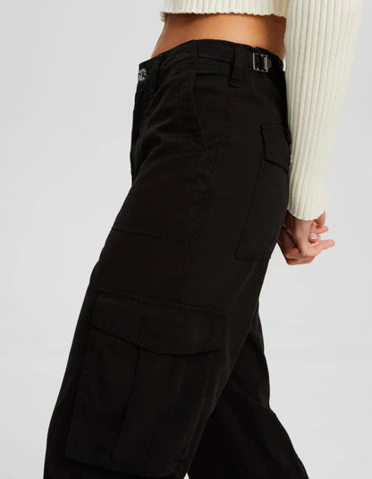 ELENA CARGO PANTS- ADJUSTABLE STRAIGHT FIT CARGO PANTS - MYSTERYBOXS
