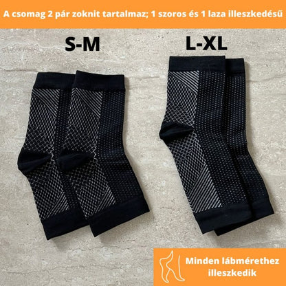 Compression Socks for Plantar Fasciitis, Achilles Tendonitis Relief - (2 Pair) Ankle Compression Sleeve for Heel Spurs, Foot Swelling & Fatigue - Arch Support Brace for Everyday Use - MYSTERYBOXS