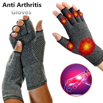 Compression Active Gloves - Compression Gloves for Arthritis & Joint Pain Support - Men's & Women's Fingerless Gloves to Support Circulation(2 pair) - MYSTERYBOXS