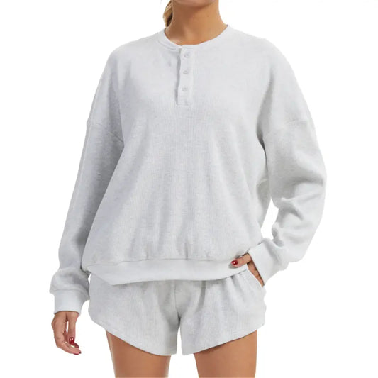 Women's Loose Waffle Knit Set