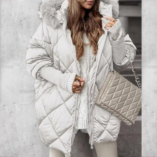 [Autumn-Winter Special] Women's Patchwork Knit Sleeve Mid-Length Parka - MYSTERYBOXS