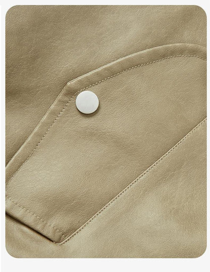 [Branded stock clearance] Autumn and winter cotton retro leather flight jacket for men - MYSTERYBOXS