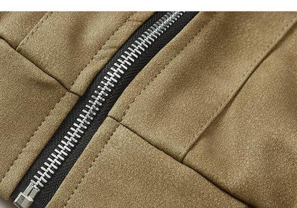 [Branded stock clearance] Autumn and winter cotton retro leather flight jacket for men - MYSTERYBOXS