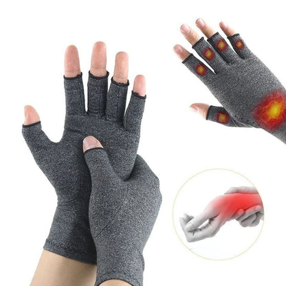 Compression Active Gloves - Compression Gloves for Arthritis & Joint Pain Support - Men's & Women's Fingerless Gloves to Support Circulation(2 pair) - MYSTERYBOXS