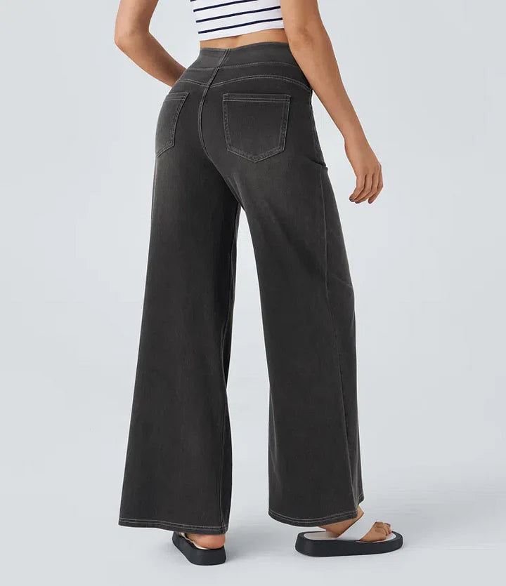 SUPER STRETCH WIDE LEG HIGH WAIST JEANS (Get two for a bigger discount)