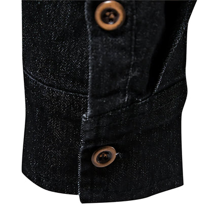 AdaptiveFit Cotton Denim Shirt: Men's Fit - MYSTERYBOXS