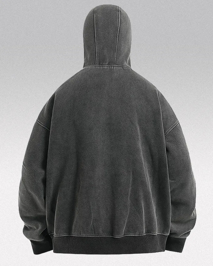 Felpa con cappuccio dal design unico con maschera ninja 