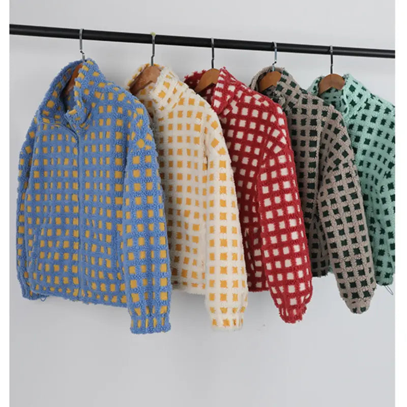 Women’s Plaid Fleece Sherpa Jacket