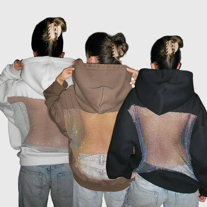 Crystal mesh hoodie