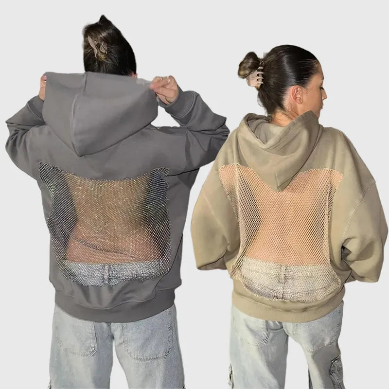 Crystal mesh hoodie