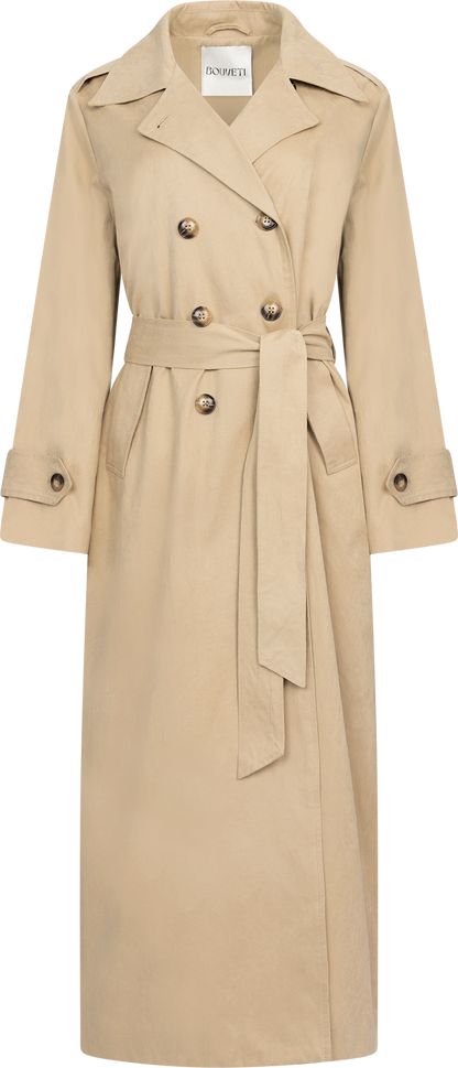 Versatile item: Women's button-down trench coat