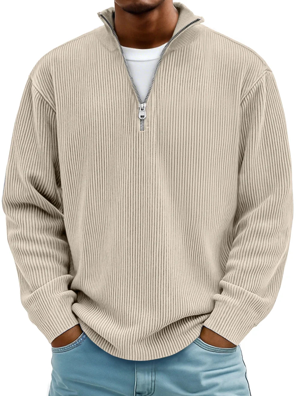Calix | Stylish Cuff Zip-Up Sweater