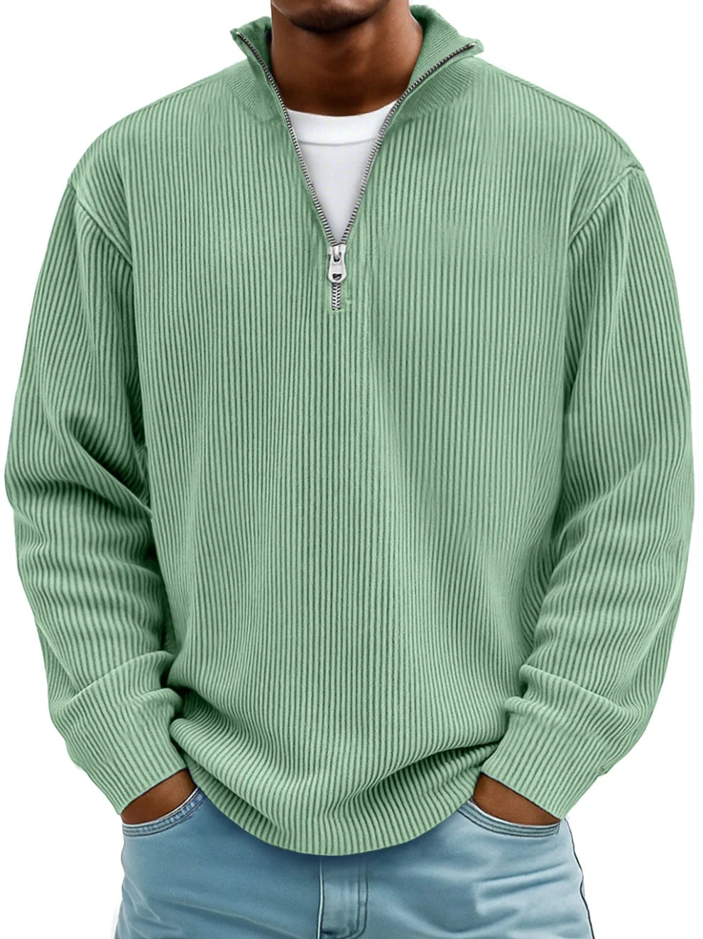 Calix | Stylish Cuff Zip-Up Sweater