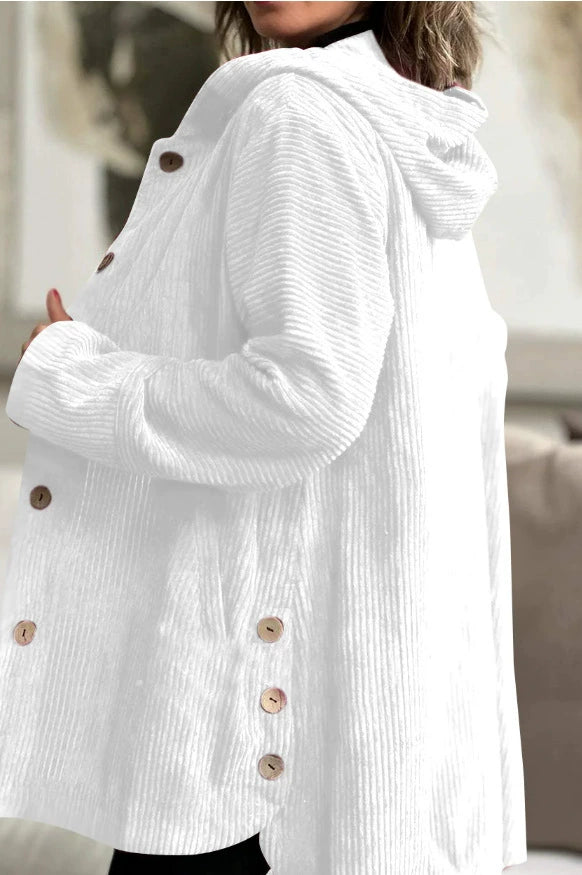 Corduroy Casual Hooded Jacket