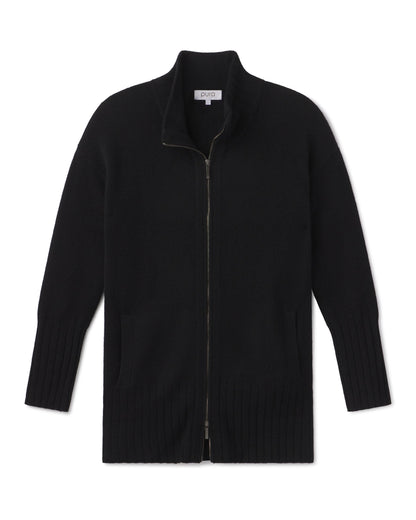 Cashmere Zip Up Cardigan