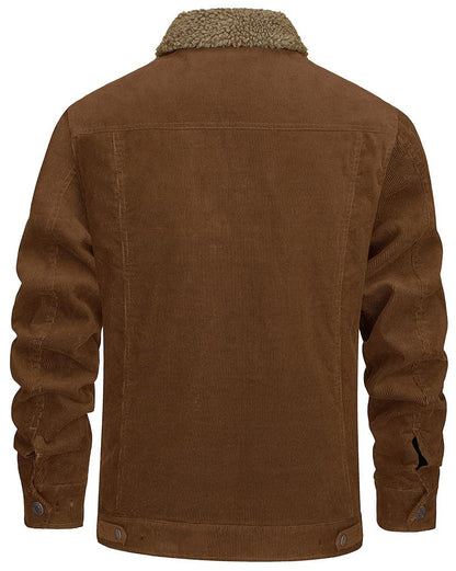 Men's Corduroy Jacket, Sherpa Lined,  Work Coat with 5 Pockets