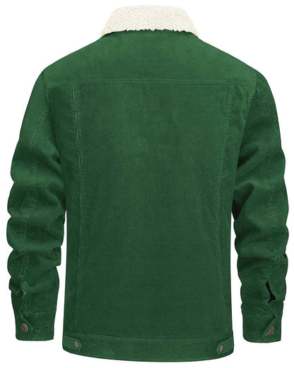 Men's Corduroy Jacket, Sherpa Lined,  Work Coat with 5 Pockets