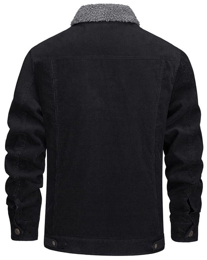 Men's Corduroy Jacket, Sherpa Lined,  Work Coat with 5 Pockets