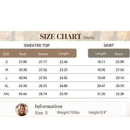 Imily Bela Women's 2 Piece Outfits 2025 Long Sleeve Mock Neck Ribbed Sweaters And Mini Skirt Two Piece Sets