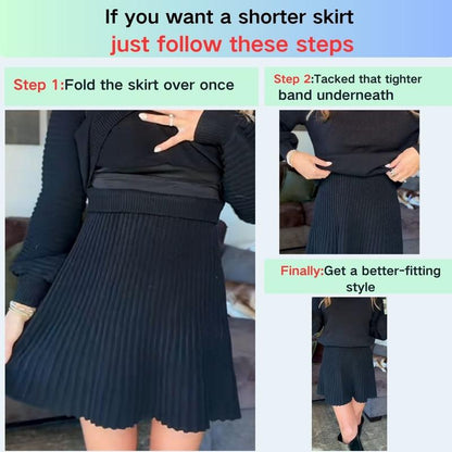 Imily Bela Women's 2 Piece Outfits 2025 Long Sleeve Mock Neck Ribbed Sweaters And Mini Skirt Two Piece Sets