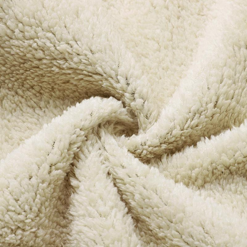 Winter men's casual plus plush thick hooded jacket jacket, warm and windproof Men's Fleece Lined Hooded Jacket