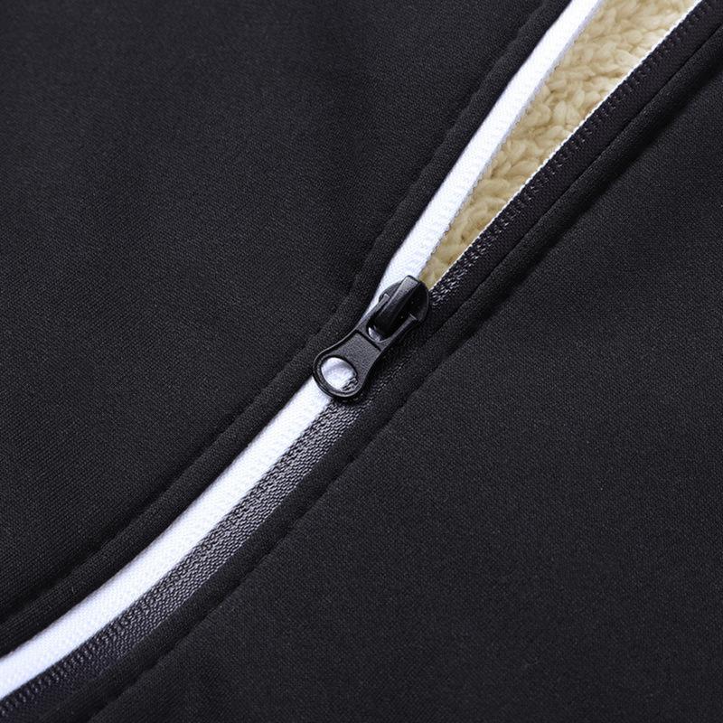 Winter men's casual plus plush thick hooded jacket jacket, warm and windproof Men's Fleece Lined Hooded Jacket