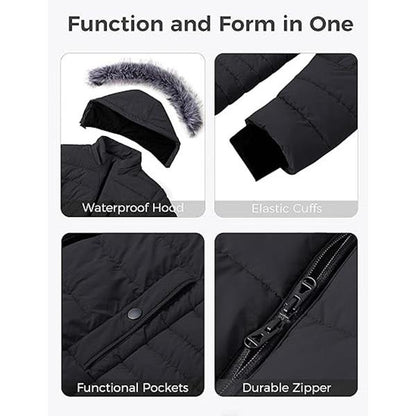 2026 NEW Women's Plus Size Winter Jacket Warm Long Puffer Coat Quilted Parka Jacket