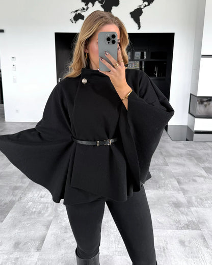 Audrey cape coat with belt