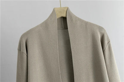 Turtle Neck Knit Tank 3-Piece Cardigan Set