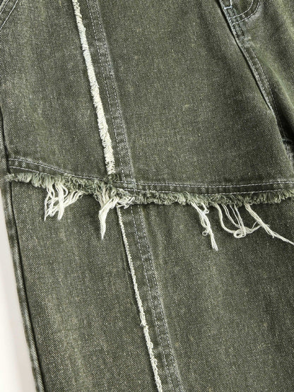 Raw edge panelled jeans - MYSTERYBOXS