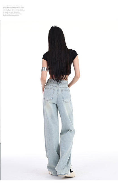 Embroidered diamond jeans - MYSTERYBOXS