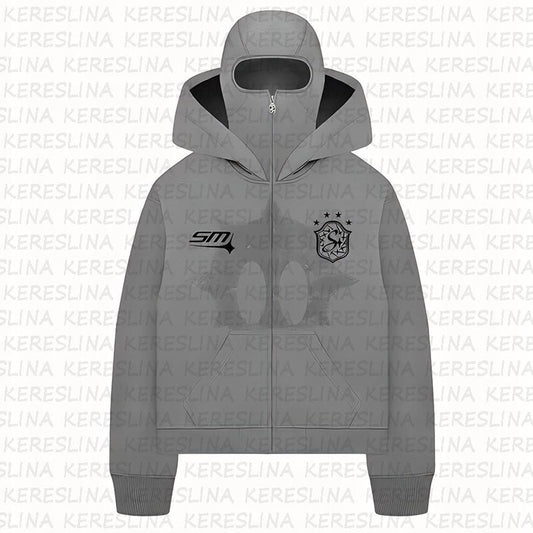 Ninja mask double hooded unique design hooded sweatshirt