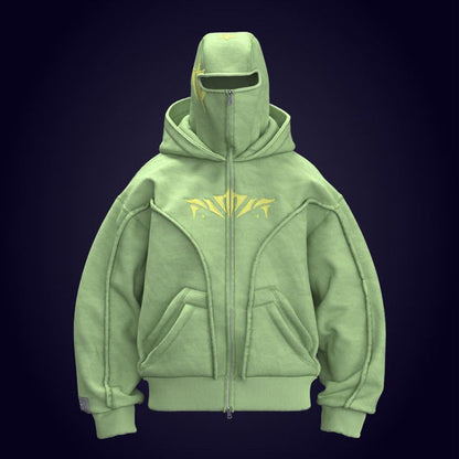 Ninja Mask Double Hood Unique Design Hoodie - MYSTERYBOXS