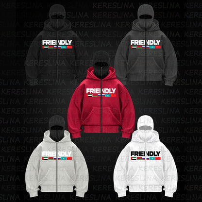 Ninja mask double hooded unique design hooded sweatshirt - MYSTERYBOXS