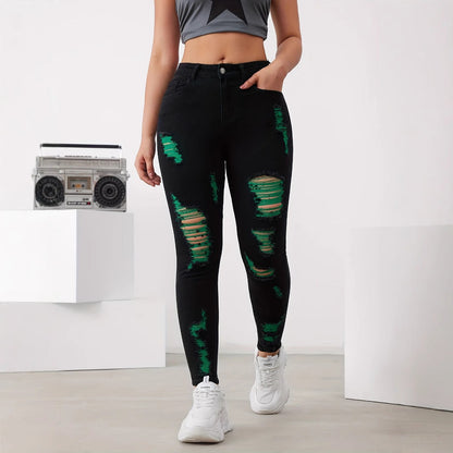 Colored ripped jeans - MYSTERYBOXS