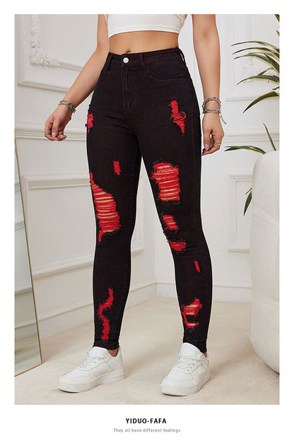 Colored ripped jeans - MYSTERYBOXS