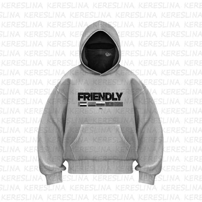 Ninja mask double hooded unique design hooded sweatshirt - MYSTERYBOXS