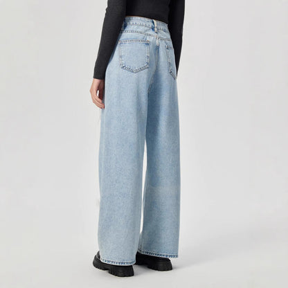 Denim trousers with 3D decoration - MYSTERYBOXS