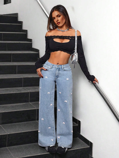 Bow jeans - MYSTERYBOXS